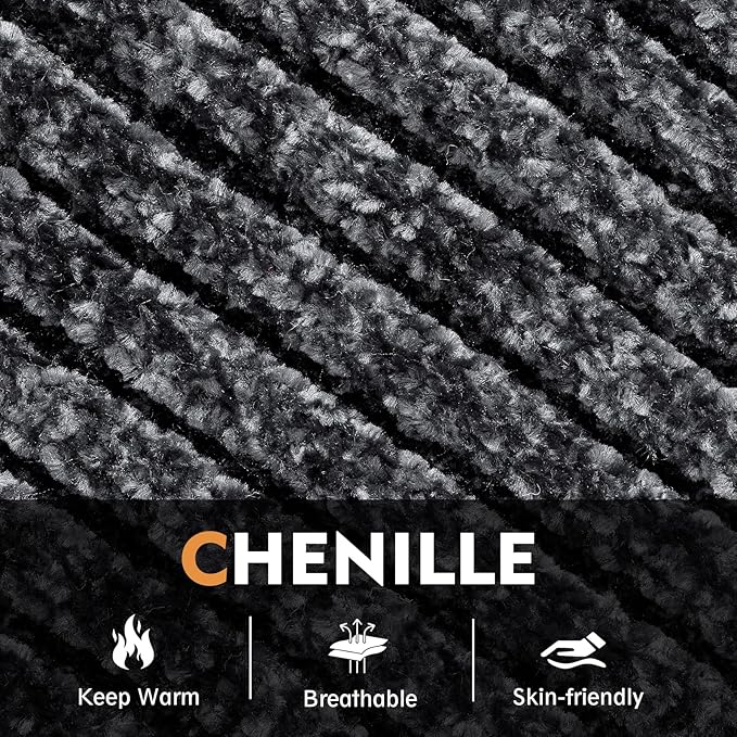 Winter Beanie Hat Circle Scarf Gloves Set for Men Women, Thick Warm Chenille Skull Cap Touchscreen Gloves Neck Warmer