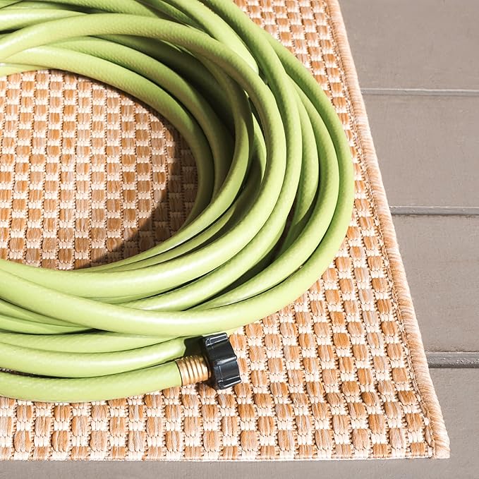 SAFAVIEH Washable Rug Outdoor Courtyard Collection - 2'7" x 5', Natural & Cream, Non-Shedding & Easy Cleaning, Ideal for Patio, Backyard, Mudroom (CY8521-03012)