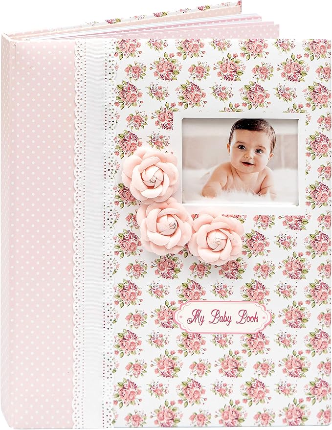 Baby Book Keepsake - Baby Memory Book and Album for Girl, Journal from Pregnancy to First 5 Years, Scrapbook to Record Memories, Milestones and Photos