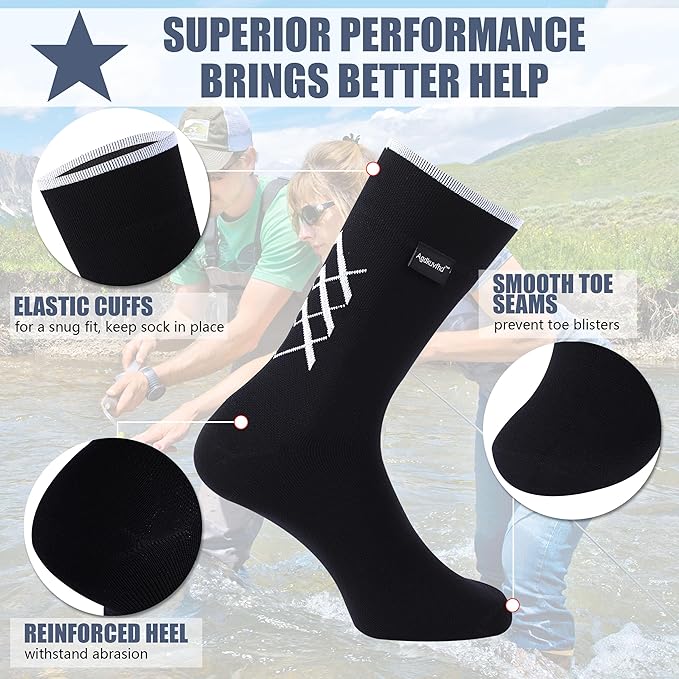 Waterproof Socks Neoprene Unisex Breathable Outdoor Sports Hiking Fishing Wading Crew/Ankle Socks