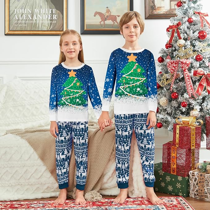 WephuPSho Christmas Family Matching Pajamas, Festive Xmas Jammies Sets for the Whole Family, Holiday Pjs Christmas