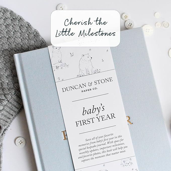 Baby First Year Book - Heirloom Keepsake Baby Memory Book to Record Important Milestones, Photos, Ultrasounds & More - Newborn Books (Lilac,112 Pages)