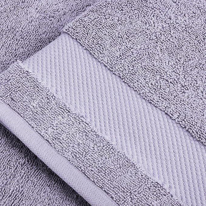 BIOWEAVES 100% Organic Cotton Bath Sheet Set of 2 | Soft Oversized Bath Towels | 700 GSM Premium Bath Towel Sheet Set GOTS Certified - Lavender