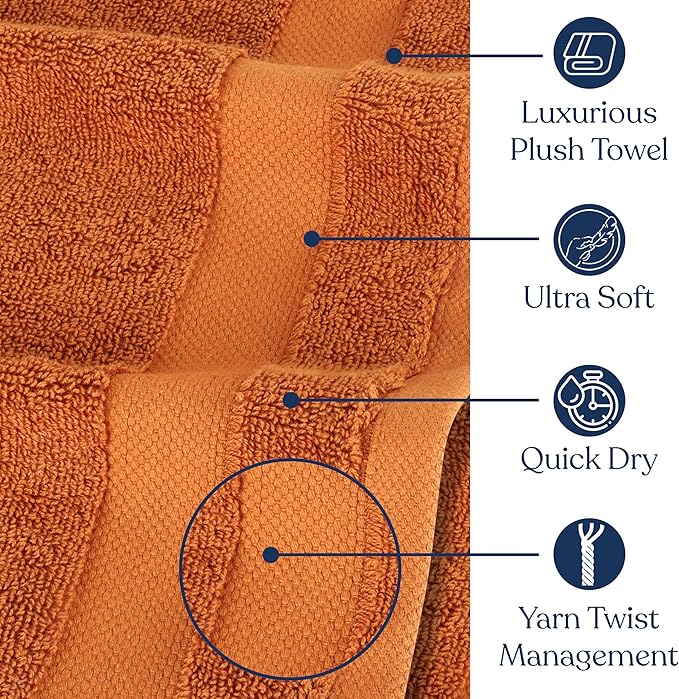 Delara Organic Cotton Luxuriously Plush Bath Towel | GOTS & OEKO-TEX Certified | Premium Hotel Quality Towels | Feather Touch Technology | 650 GSM Long Staple|Soft, Quick Dry & Ultra-Absorbent 30"x58"