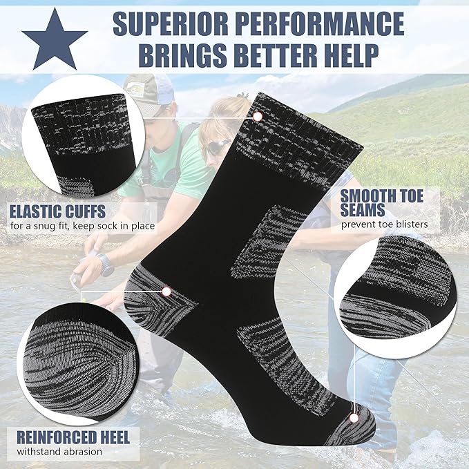 Waterproof Socks Neoprene Unisex Breathable Outdoor Sports Hiking Fishing Wading Crew/Ankle Socks