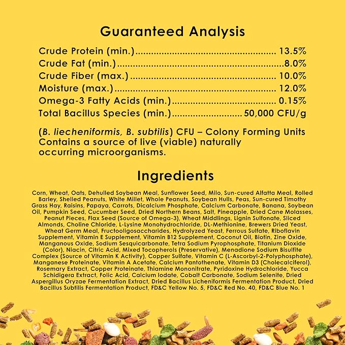 Kaytee Fiesta Mouse & Rat Food, Nutritious Blend, 15 Pounds | More mealtime fun. Mouse food blend. Fruits, veggies, rat enrichment