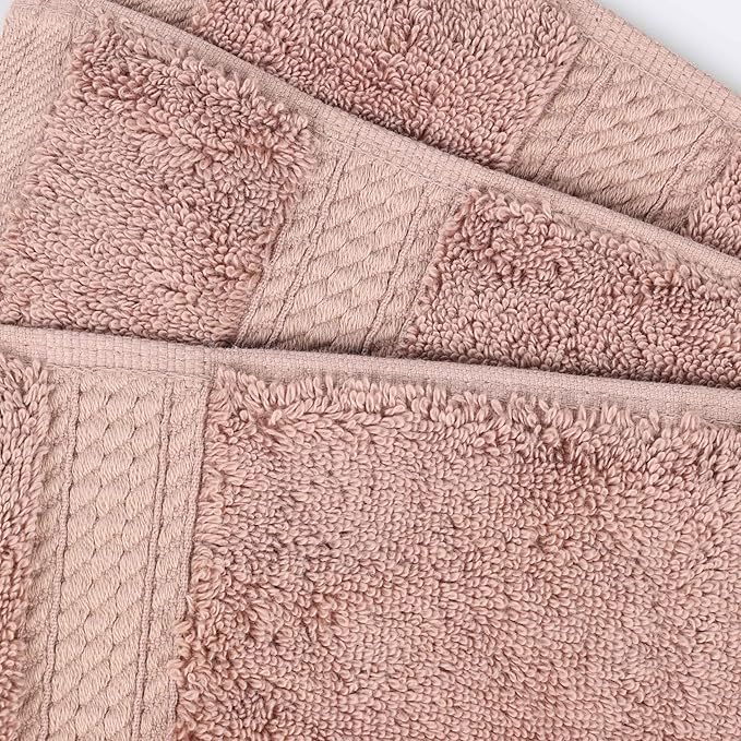BLUENILEMILLS Madison Egyptian Cotton Bath Towels, Towel Set for Bathroom, Shower, 900 GSM, Bathroom Decor, Highly Absorbent and Ultra-Soft Towels, Bath Essentials, Towels, Set of 4, Muted Mauve