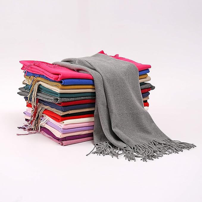 RIIQIICHY Women's Scarf Pashmina Shawls and Wraps for Evening Dress Bridesmaid Wedding Bridal Winter Warm Long Large Scarves