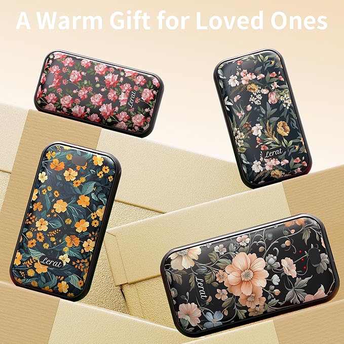 LEART Hand Warmers Rechargeable,2 Pack Electric Hand Warmers,3-Second Fast Heating,3 Heat Settings,Portable & Lightweight Gifts for Women Men,Outdoor,Camping,Hiking,Skiing,Hunting,Travel
