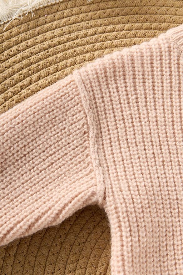 Personalized Knit Baby Boy Girl Sweater with Name Custom Pullover Sweatshirt Custom Baby Gifts