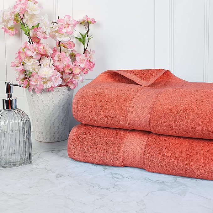 BLUENILEMILLS BNM 900 GSM Premium Quality Egyptian Cotton Bath Sheet Set, 2-Piece Highly Absorbent Sheets for Bathroom & Shower, Hotel & Spa Quality Lush, Durable Quick Dry