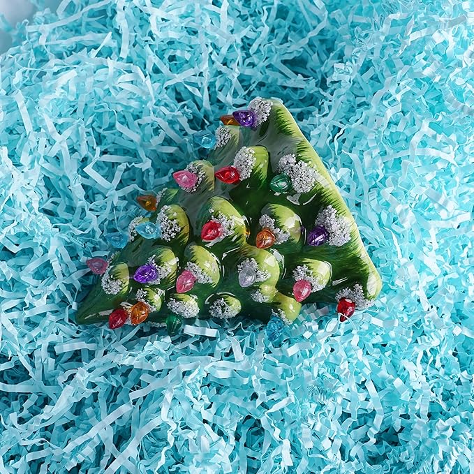 Uptotop 2 LB Crinkle Cut Paper Shred Filler for Gift Wrapping Basket Filling, Birthday, Christmas, Thanksgiving, Wedding, Mother's Day, Blue