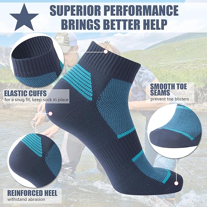 Waterproof Socks Neoprene Unisex Breathable Outdoor Sports Hiking Fishing Wading Crew/Ankle Socks
