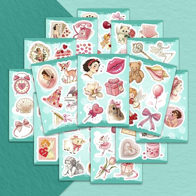 100Pcs Coquette Stickers and Decals for Laptop - Pink Aethetic Stickers for Water Bottle - Coquette Gifts - Gift for Women & Men