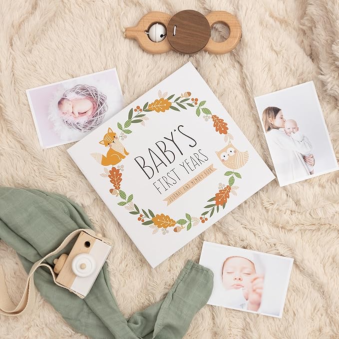 Keepsake Baby Memory Book for Baby Boy or Girl – Timeless Gender Neutral Baby Journal Scrapbook Photo Album for First 5 Years – Milestone Book to Record Every Event from Birth to Age 5