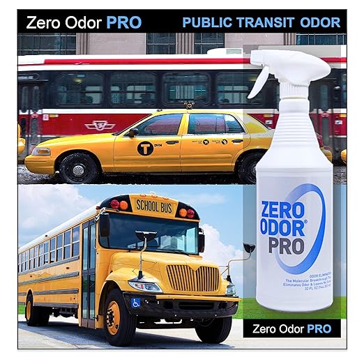 Zero Odor –Professional Odor Eliminator Bundle- Eliminate Extreme Air & Surface Odor– Patented Molecular Technology Best for Strong, persistent odor- Smell Great Again, 32oz & 128oz Refill White