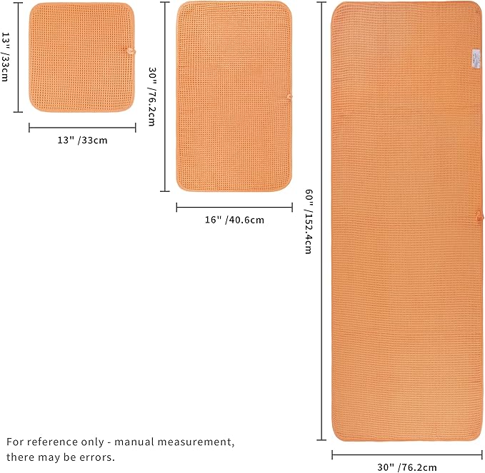 POLYTE Oversize, 60 x 30 in., Quick Dry Lint Free Microfiber Bath Towel Set, 6 Piece (Waffle Weave)