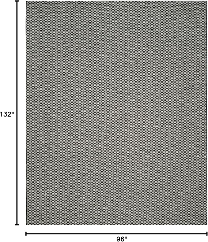 SAFAVIEH Courtyard Collection 96" x 132" Black / Grey CY8653 Indoor/ Outdoor Waterproof Easy-Cleaning Patio Backyard Mudroom Area-Rug