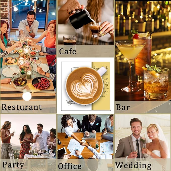 Custom Coasters, Personalized Ceramic Drink Coasters with Photo, Text or Logo – 4 Inch Square Absorbent Coaster with Cork Bottom & Holder – Gift for Home, Wedding, Bar, Coffee (Square Version)