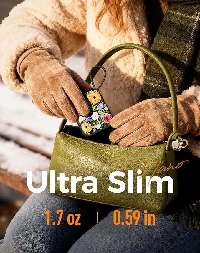 OCOOPA Hand Warmers Rechargeable, Smart Temp Control,100℉ -126℉, UL Safe, 7H*2 Long Battery, Small Palm-Sized Slim Fits Gloves, Purse, Camping, Travel, Cold Hands Gifts Women,UT5 Nano