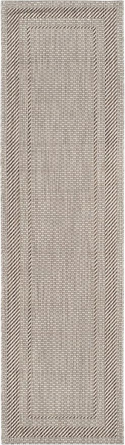 SAFAVIEH Courtyard Collection 2'3" x 12' Beige/Brown CY8477 Indoor/ Outdoor-Waterproof Easy-Cleaning Patio Backyard Mudroom Runner-Rug