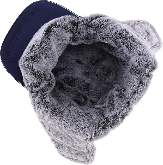 Connectyle Trapper Hat for Men Women Faux Fur Winter Hat with Ear Flaps Water-Resistant Hunting Hats Ushanka Skiing Cap