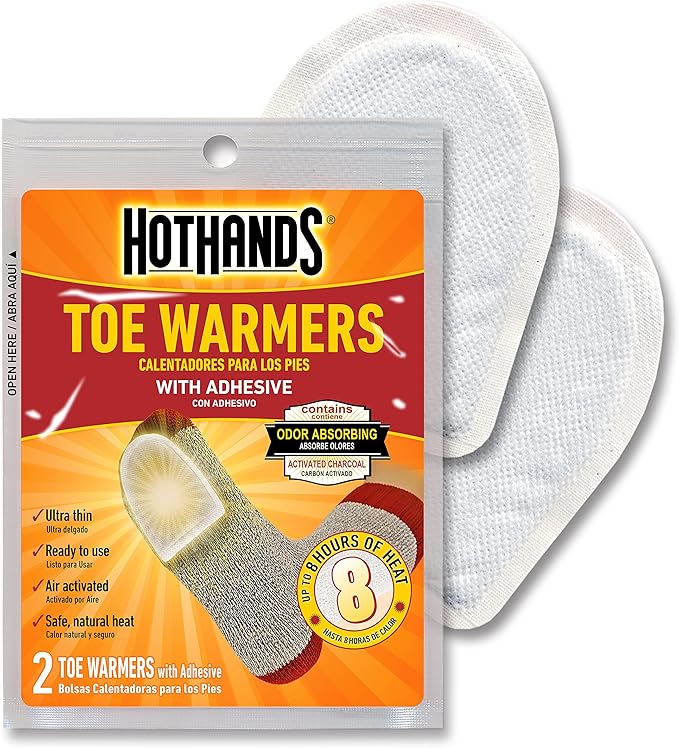 HotHands Toe Warmers - Long Lasting Safe Natural Odorless Air Activated Warmers - Up to 8 Hours of Heat - 6 Pair