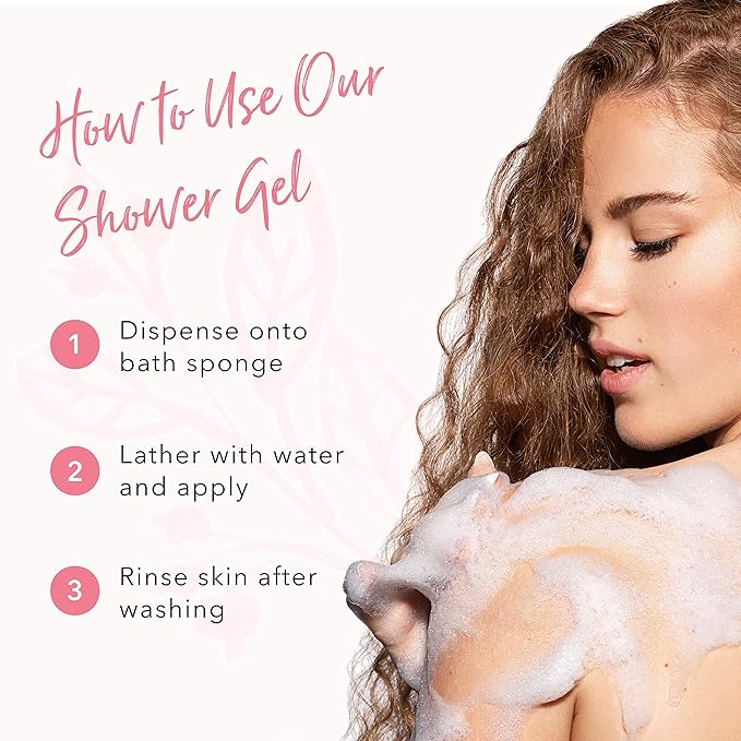 100% PURE Mangosteen Shower Gel Natural Foaming & Hydrating Body Wash - Deeply Moisturizing Gentle Soap Cleanser for All Skin Types, Even Sensitive - Gluten-Free - 8 Fl Oz