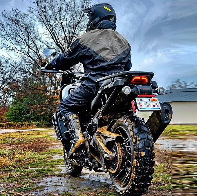 BYKR Waterproof Outdoors Motorcycle Rain Suits for Men & Women Cycling 2-Piece Breathable & Windproof Wet Weather Protection