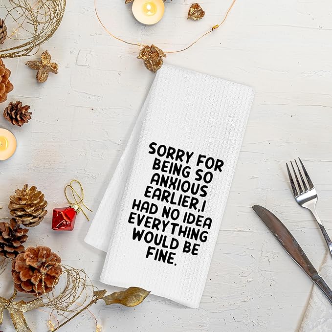 Funny Sarcastic Kitchen & Bath Towels, Sarcastic Gifts for Women & Men, Funny Dish & Hand Towels with Sayings, 16x24 Inch
