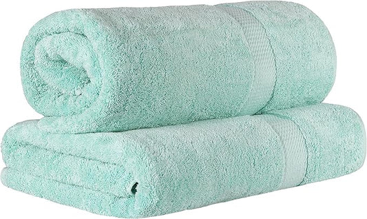 BLUENILEMILLS BNM 900 GSM Premium Quality Egyptian Cotton Bath Sheet Set, 2-Piece Highly Absorbent Sheets for Bathroom & Shower, Hotel & Spa Quality Lush, Durable Quick Dry