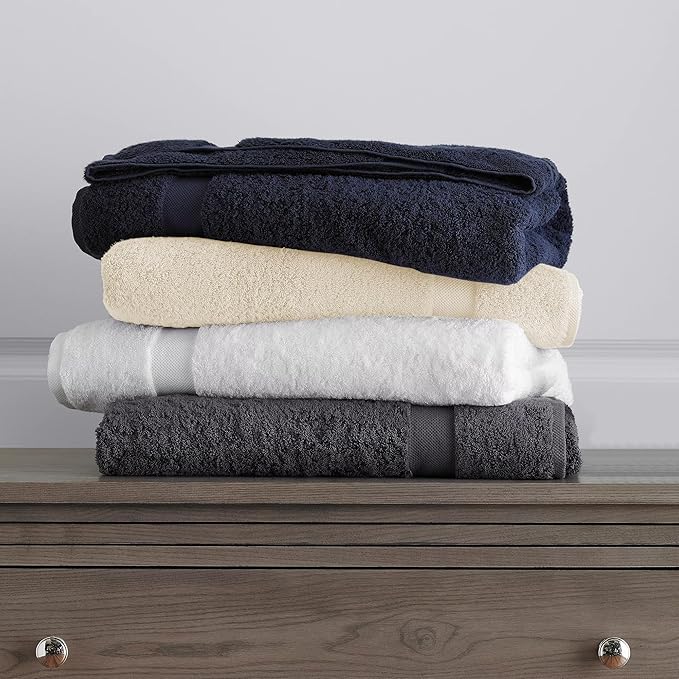 Delara 100% Organic Cotton Towels 650 GSM Plush Feather Touch Quick Dry Bath Towel, Pack of 7 GOTS Certified, Oeko-Tex Green Certified, Organic Cotton Bath Towel, 30"X58"