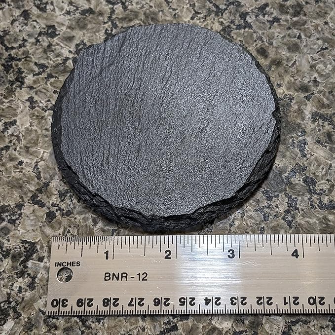 Personalized Monogram Family Coasters, Natural Stone Set, Birthday, Wedding, Customized, Rustic - Round Slate - Set of 5