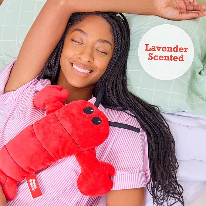 Menstruation Crustacean Lobster by Relatable, Microwavable Heating Pad for Period Cramps, Easter Basket Stuffer Plushie, Easter Gift Ideas for Teens and Women, Includes 1 Lavender Scented Heating Pad