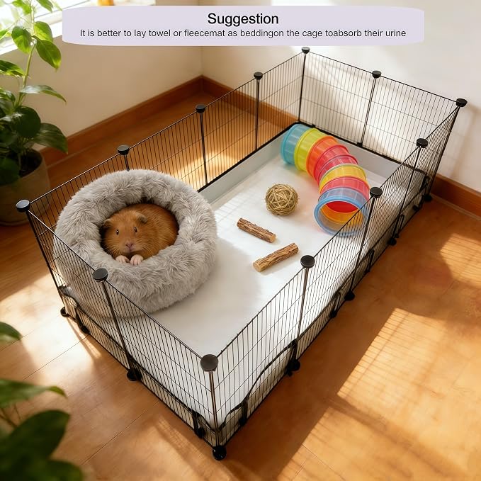 DZWLKJ Guinea Pig Cage Liner Tarp Bottom Waterproof and Washable.Available in 22 Sizes. Base Also for Rabbits, Bunny, Chinchesillas, Hedgehog, Ferrets and Other Small Animals(24x48 inches)