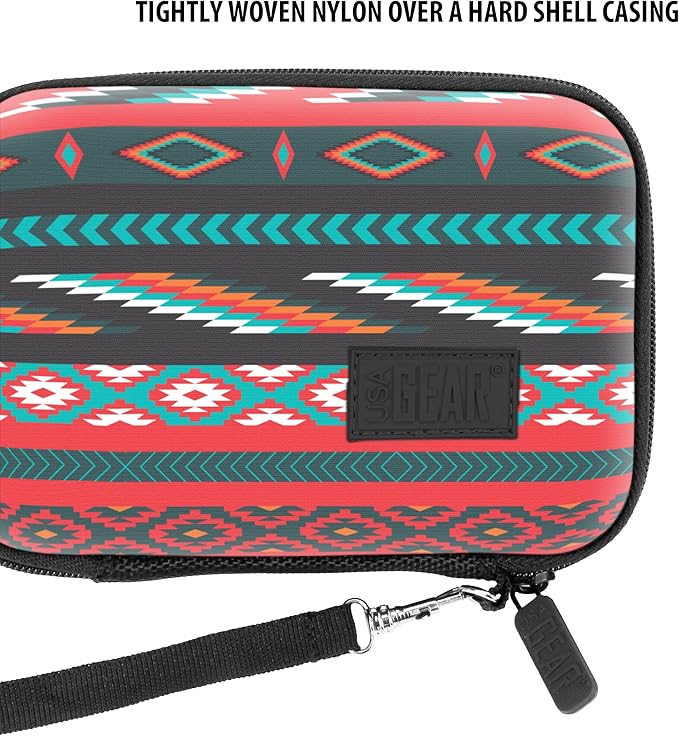 USA Gear Portable WiFi Hotspot for Travel Carrying Case - Internet Booster Case with Wrist Strap Compatible with 4G LTE Wi-Fi Mobile Hotspots from Verizon Orbic, Netgear, Huawei, GlocalMe - Southwest