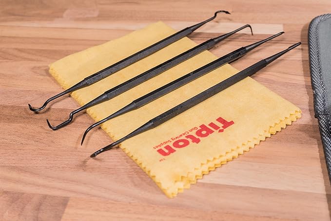 Tipton Cleaning Picks with Shaped Ends, 4 Pack, Polymer, Stainless Steel, for Cleaning, Maintenance, and Gunsmithing
