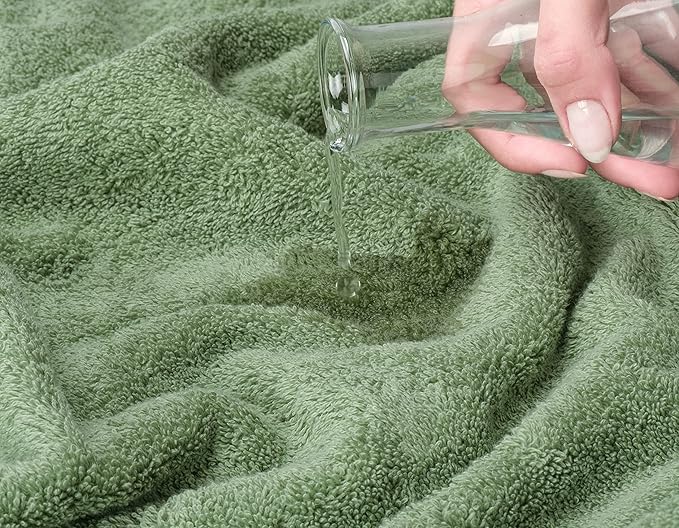 American Soft Linen Luxury Hand Towels for Bathroom, 600 GSM 100% Cotton Turkish 4 Piece Hand Towel Set, 600 GSM Hand Face Towels for Kitchen, Sage Green Hand Towels
