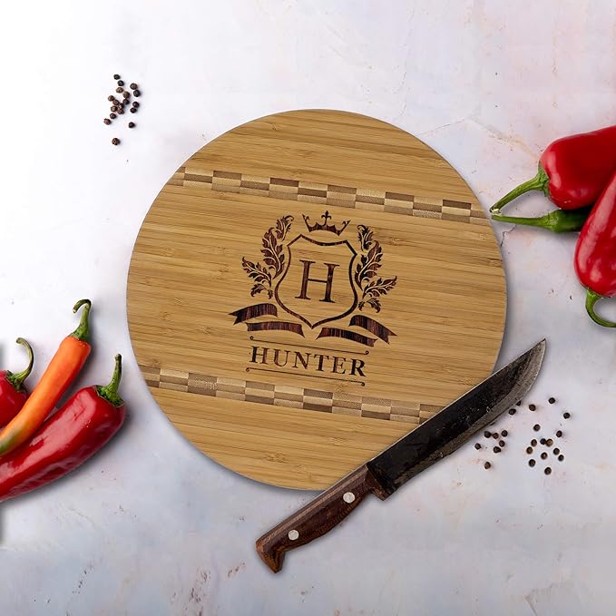 Deluxe Custom Engraved Wood Bamboo Cutting Board for Housewarming, New Home, Mom, Chef, Kitchen