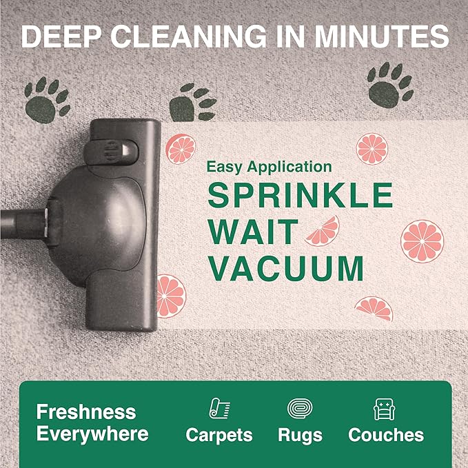 Good Natured Brand | Carpet Deodorizer & Freshener Powder | 31 oz Pet Odor Eliminator for Strong Odor & Pet Urine | Fresh Natural Pink Citrus Scent | Safe for Homes with Pets