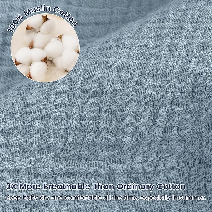PHF 100% Muslin Cotton Baby Sleep Sack, 18-24 Months Baby Wearable Blanket with 2-Way Zipper, 2 Pack Soft Breathable Cooling 0.5 TOG X-Large Size Sleeveless Sleeping Bag for Boys/Girls, Mermaid