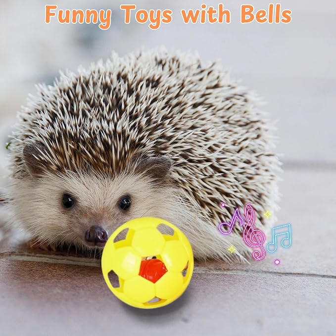Hedgehog Hideout Tunnels with Bell Ball Toy, Hedgehog Tunnels with 2pcs Toys For Hedgehogs, Small Animal Tunnel Tubes Toy For Hamster Guinea Pig Chinchilla Rabbit, Hedgehogs Accessories (White Tunnel)