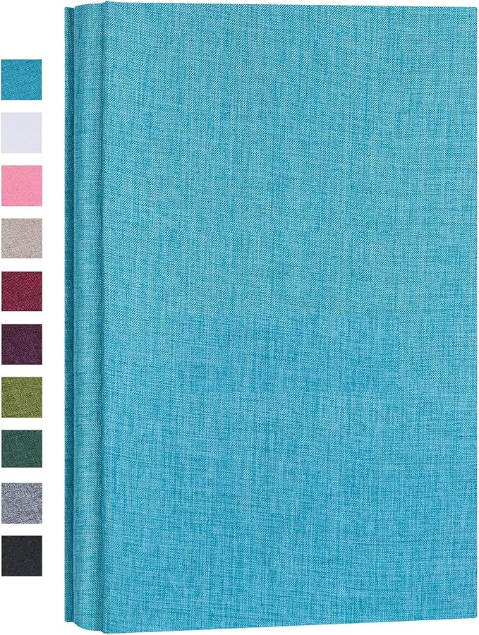 Mublalbum Small Photo Album 4x6 300 Photos Linen Cover Picture Book with Horizontal Pockets for Family Wedding Baby and Anniversary (Blue)