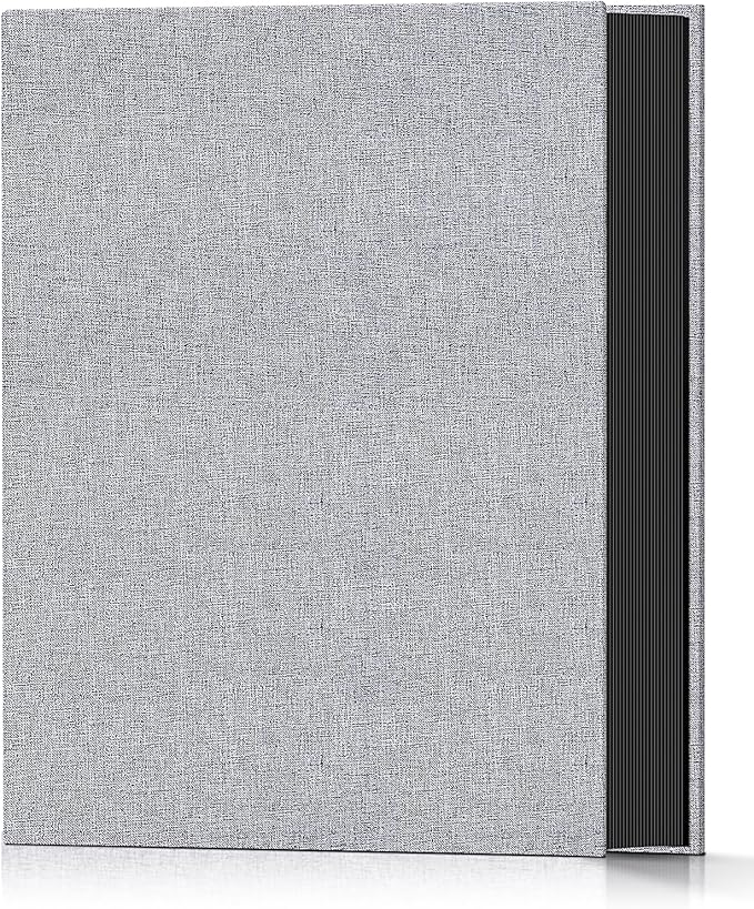 Popotop Photo Album 4x6 100 Pockets for Wedding Gifts,Linen Hardcover Picture Albums for Family Anniversary Baby Vacation Pictures