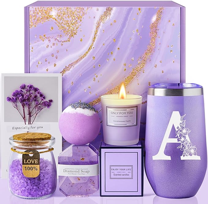 Monogrammed Gifts for Women, Mom, Friends Female, Sister, Her, Girlfriend, Wife, Teacher, Nurse - Valentines Day, Mothers Day, Christmas, Birthday Gifts for Women (A)