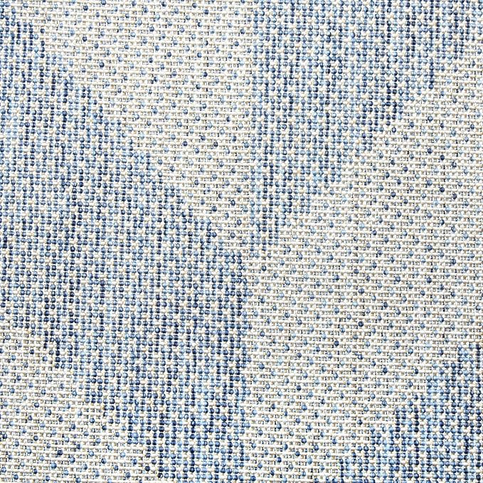 Nicole Miller New York Patio Country Calla Contemporary Herringbone Indoor/Outdoor Area Rug, Blue/Grey, 1'9"x2'11"