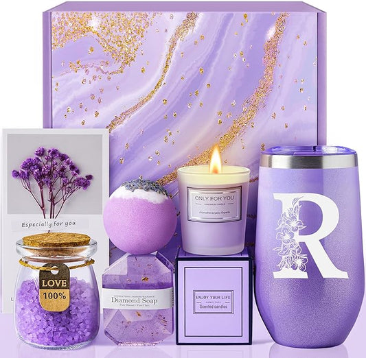 Birthday Gifts for Women, Mom, Best Friend, Sister, Her, Girlfriend, Wife, Teacher, Nurse - Valentines Day, Mothers Day, Christmas, Monogrammed Gifts for Women (R)