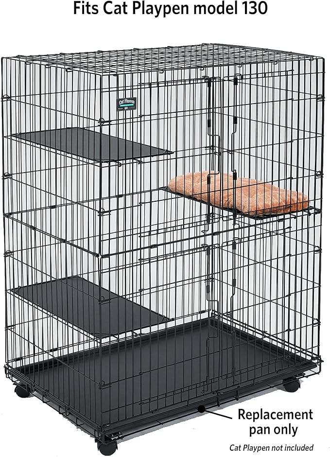 MidWest Homes for Pets 142PAN Replacement Pan for Midwest Cat Cage, 34.5 x 22.5 x 1.125