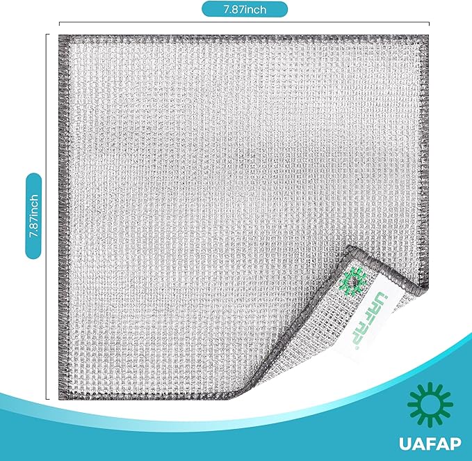 24 PCS Non Scratch Wire Dishcloth, Cleans Fast Without Scratching, Stands Up to Stuck-on Grime, Multi-Surface Safe, Wire Dishwashing Rag Cleaning Power for Everyday Jobs 7.87“ x 7.87”