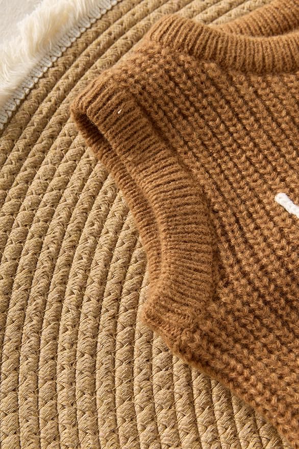 Personalized Knit Baby Boy Girl Sweater with Name Custom Pullover Sweatshirt Custom Baby Gifts